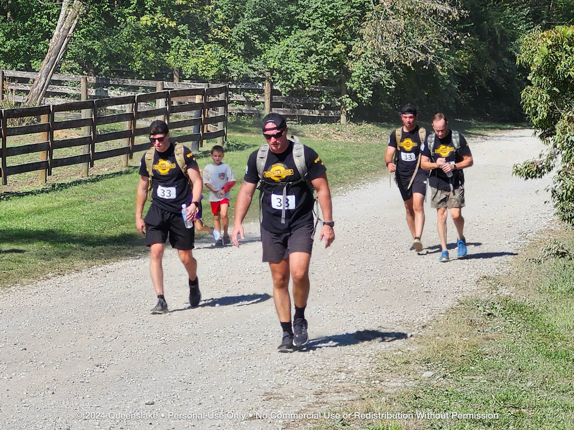 Jim Yacone leading Team 33 during the tactical ruck march across Queenslake.