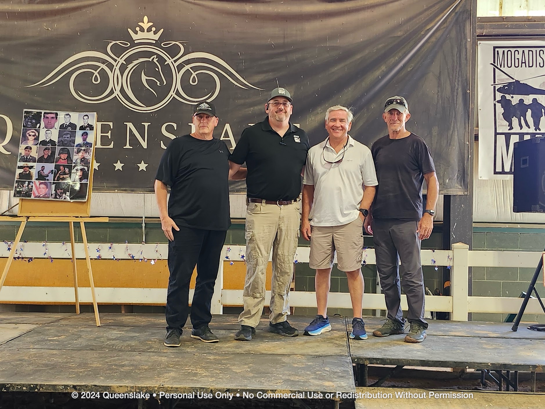 Queenslake host John Chmela and Troy sharing a proud moment with Dan Jollota and Mike Durant.