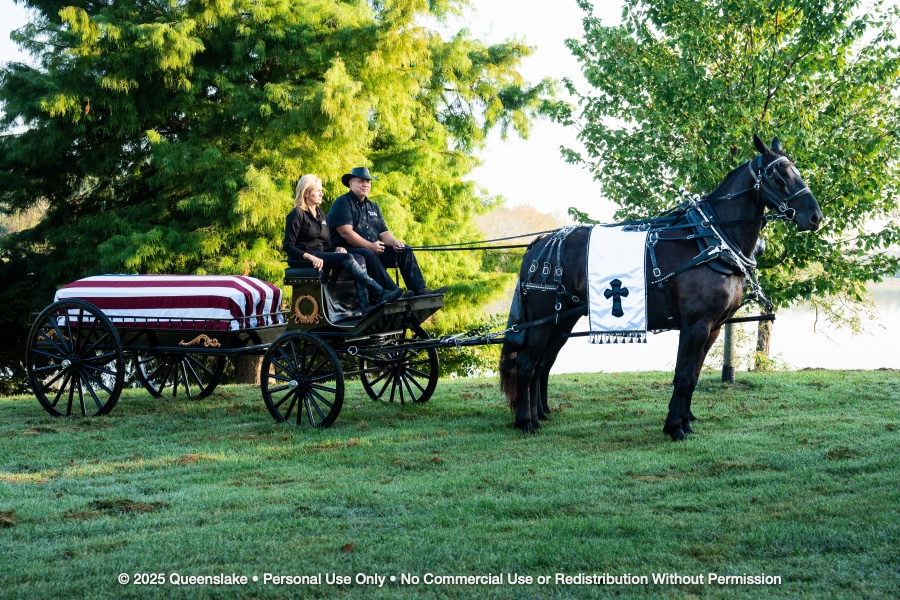 Friesian Horse Caisson Procession at Queenslake
